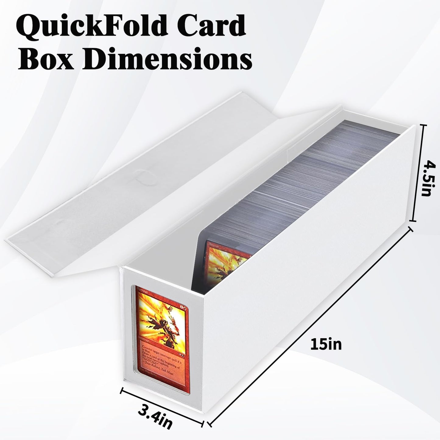Trading Card Storage Box, Magnetic, Toploaders, White, Bulk Boxes For Tcg, Sports, Game, Basketball, Fits 850 Sports And 1200 St