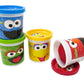 Sesame Street Modeling Play Dough | 4-Pack of 4oz Cans | Assorted Colors and Non Toxic | Elmo, Cookie Monster, Big Bird, Oscar t