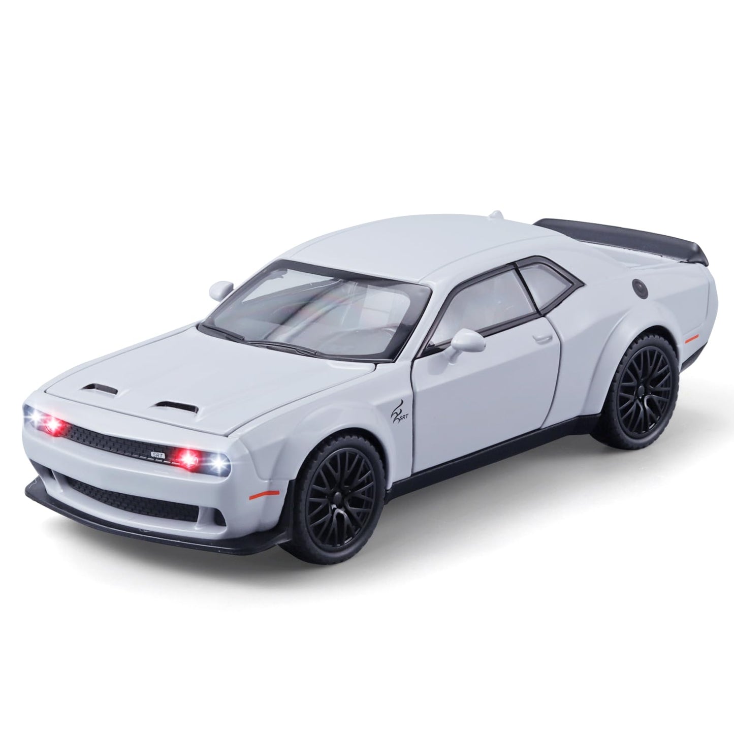 Oanmyjjo Toy Cars For Kids 1/32 Challenger Hellcat Die Cast Metal Toy Cars,Pull Back Hellcat Carwith Light And Music Hellcat Toy