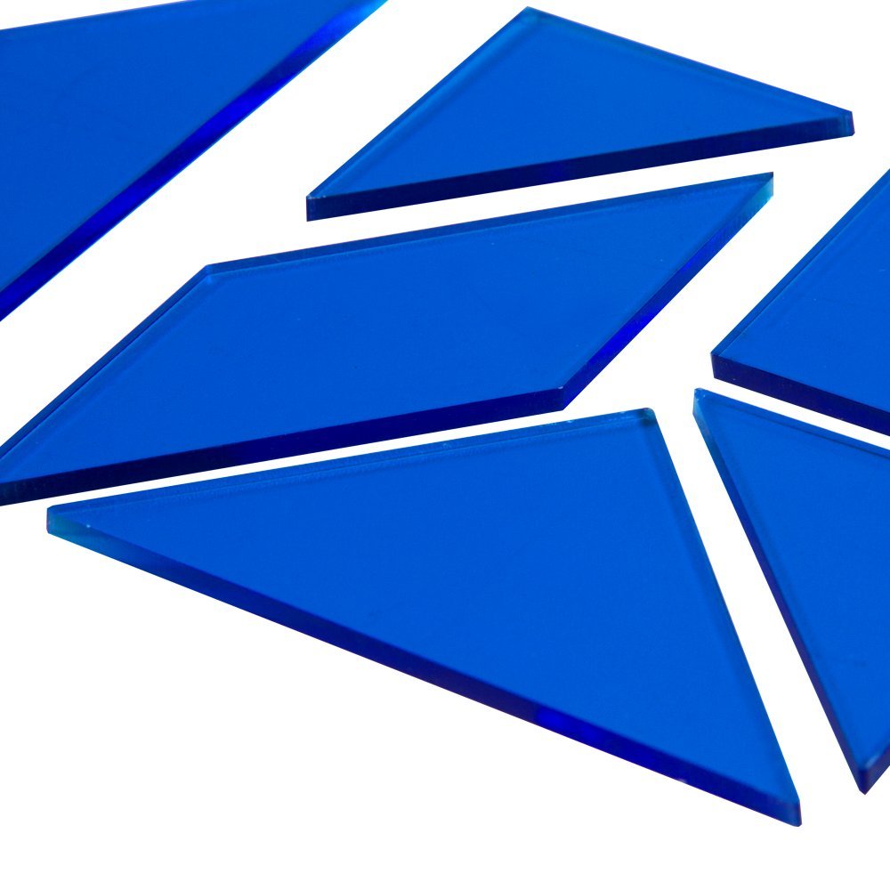 Hand2Mind Plastic Tangrams, Manipulative Set For Math Puzzles (Pack Of 32)