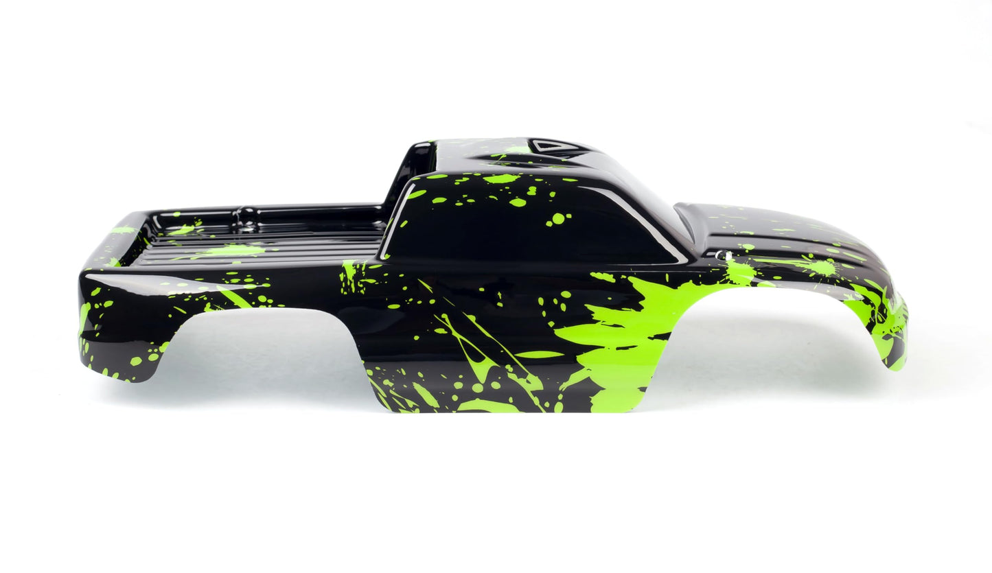 SummitLink 1/10 Scale RC Car Body - Muddy Green Over Black, Plastic, 15 inches, Model Stampede-2024