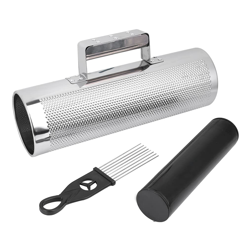 Excluzo Guiro, Professional Metal Sturdy Plastic Small Size Sand Cylinder, Beginner For Music Enthusiast Kids Music Practice