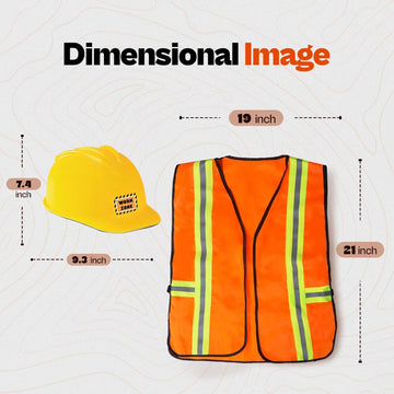 Funny Party Hats Construction Worker Costume Kids - Construction Dress Up - Construction Hat And Kids Construction Vest