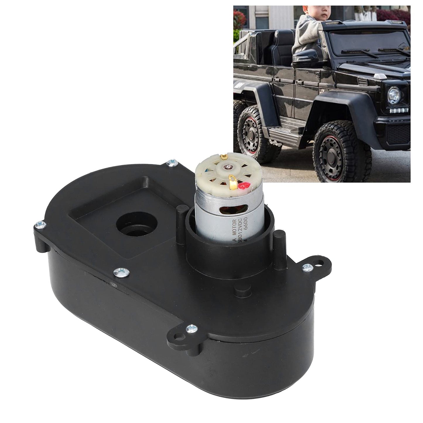 Power Wheels Gearbox, Dc12V Rs380 Steering Wheel Motor Gearbox, Electric Cars Remote Control Car Steering Motor Gear Box, Rc Mot