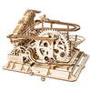 ROKR 3D Wooden Puzzles Marble Run Set - Mechanical Model Kit for mature-themeds DIY Roller Coaster Toys Gifts for mature-themed (Marble Parkour)