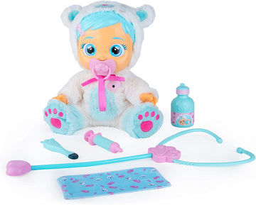 Fratelli Cry Babies Kristal Gets Sick & Feels Better Playset- 12 Inch Doll Doll With Doctor Accessories,Multicolor