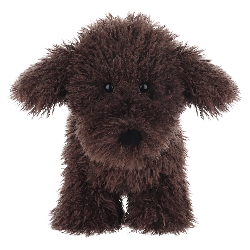 Apricot Lamb Toys Plush Dark Coffee Poodle Dog Puppy Stuffed Animal Soft Cuddly Perfect For Child 8.3 Inches