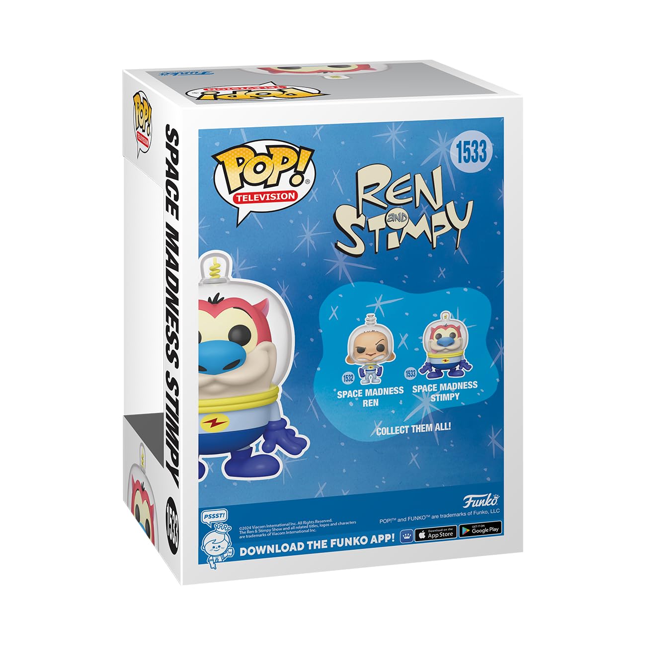 Funko Pop! Tv: Nick Rewind - Stimpy - (Space Suit) - Nickelodeon Slime - Collectable Vinyl Figure - Gift Idea - Official Merchandise - For Kids & Adults - Ad Icons Fans - Model Figure For Collectors