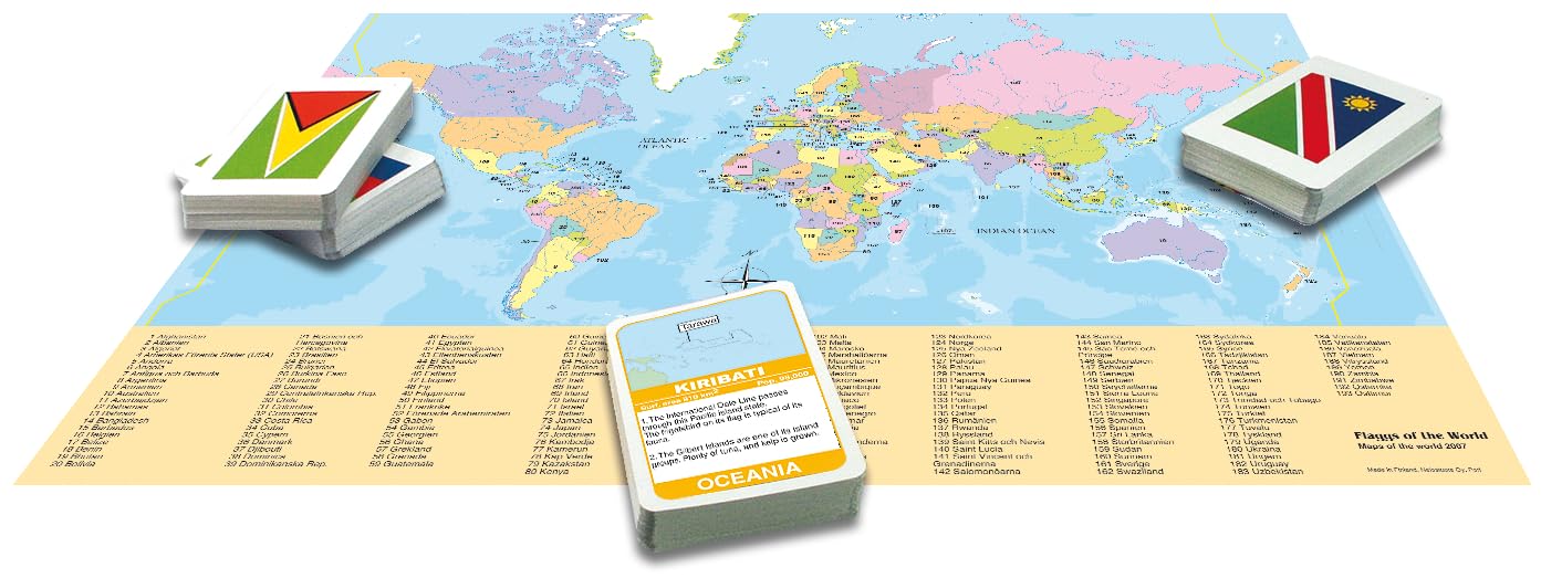 Tactic Flags Of The World Family Card Game - Educational & Fun - Play & Learn About Flags, Nations & Geography
