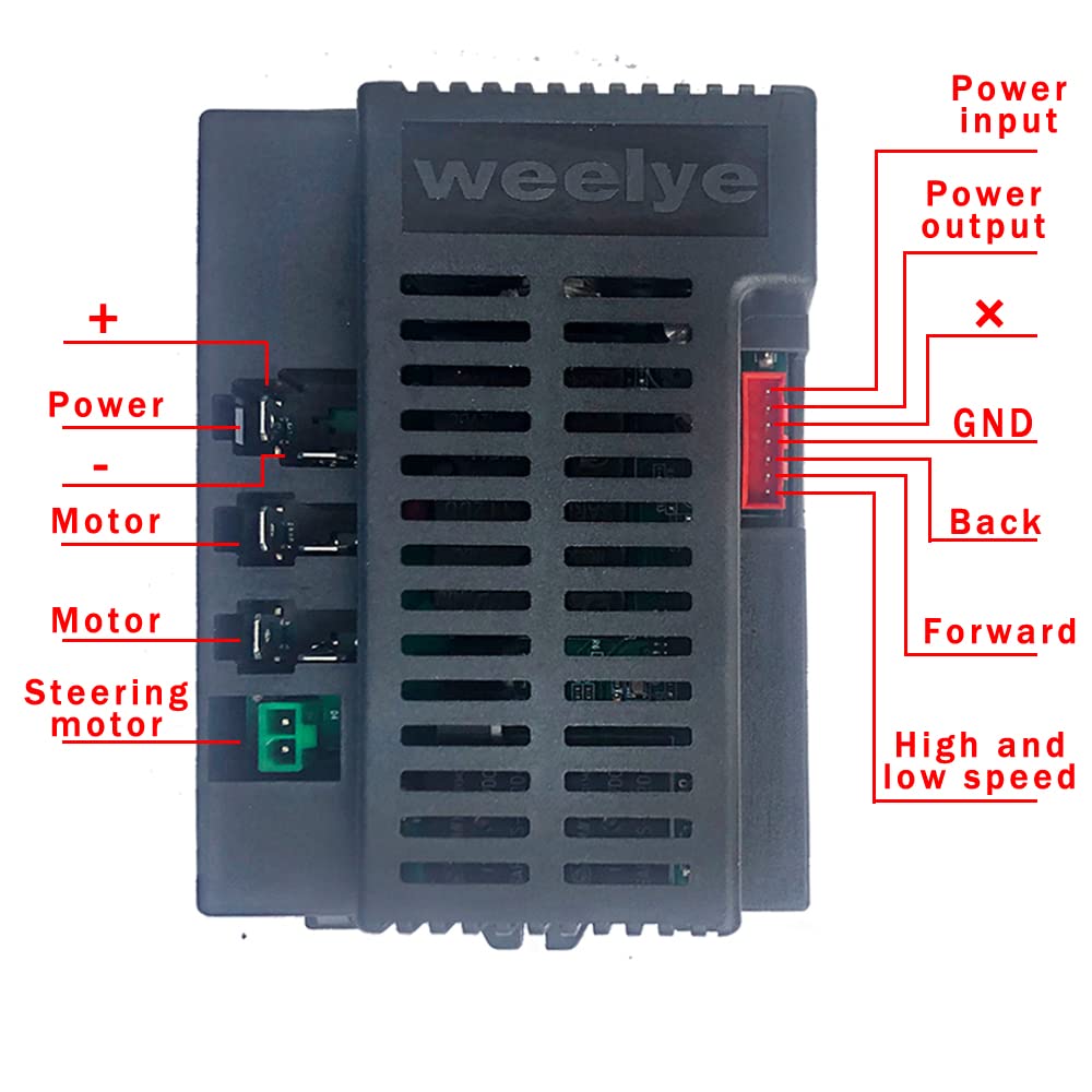 Weelye Rx30 24Volt Kids Ride On Electric Toy Car 2.4G Bluetooth Remote Control Receiver Controller Box Kit, Rx74-1 24V Power Whe