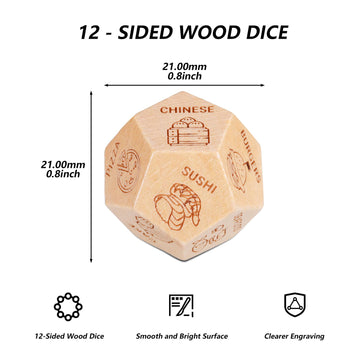 Anniversary Christmas Date Night Gifts For Wife Husband Men Women Valentines Birthday Wood Food Dice Gifts For Him Her Boyfriend