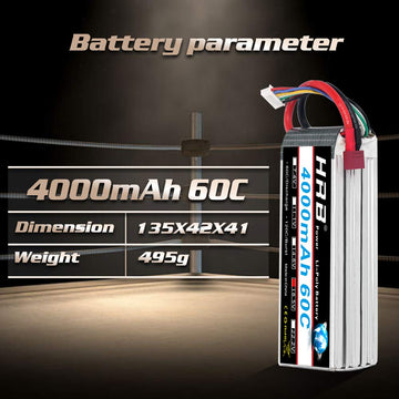 HRB 5S 4000mAh Lipo Battery 18.5V 60C RC Lipo Battery Pack Compatible with RC Car RC Airplane RC Truck RC Boat