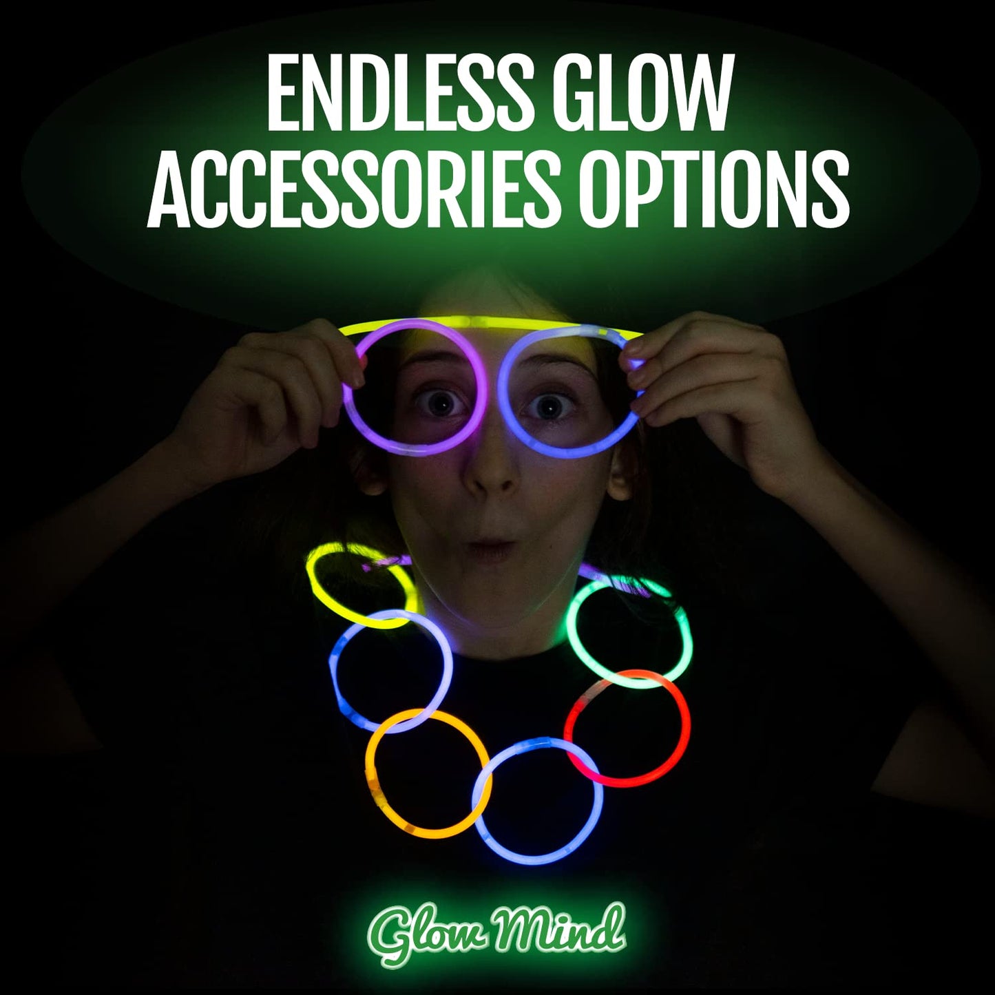 300 Ultra Bright Glow Sticks Bulk - Halloween Glow In The Dark Party Supplies Pack - 8' Glowsticks Party Favors With Bracelets And Necklaces