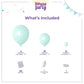 House Of Party Pastel Mint Balloon Garland - 90 Pcs | 5/12/18 Inch Mint Green Easter Balloons | Light Mint Balloons For Graduati