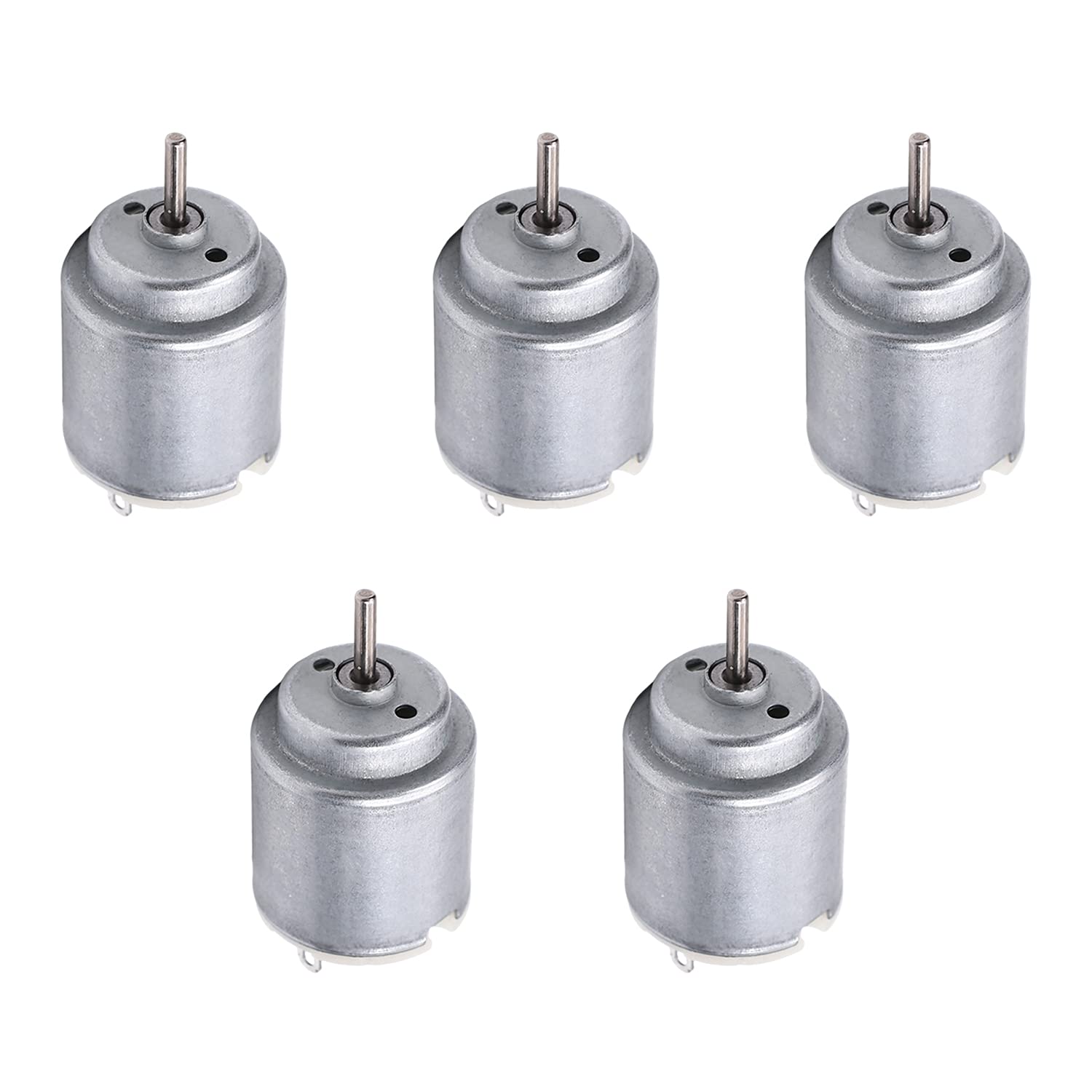 Fielect 5Pcs DC Motor 1.5-6V 5000-20000RPM Micro Motor Mini Motor Electric Motor Round Shaft for RC Boat DIY Car Toys Model DIY 
