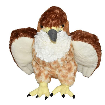 Wild Republic Red Tailed Hawk Plush Stuffed Animal, 12 Inch Multicolor Cuddlekins, Soft Plush Toy for Kids