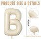 Wpensky 40 Inch Cream Letter Balloons - Large Foil B Balloons for Birthday & Wedding Decorations