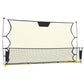 vidaXL 72x33.5x47.2 Football Rebounder Net in Black/Yellow - Durable Polyester with Steel Base for Outdoor, Efficient High and P