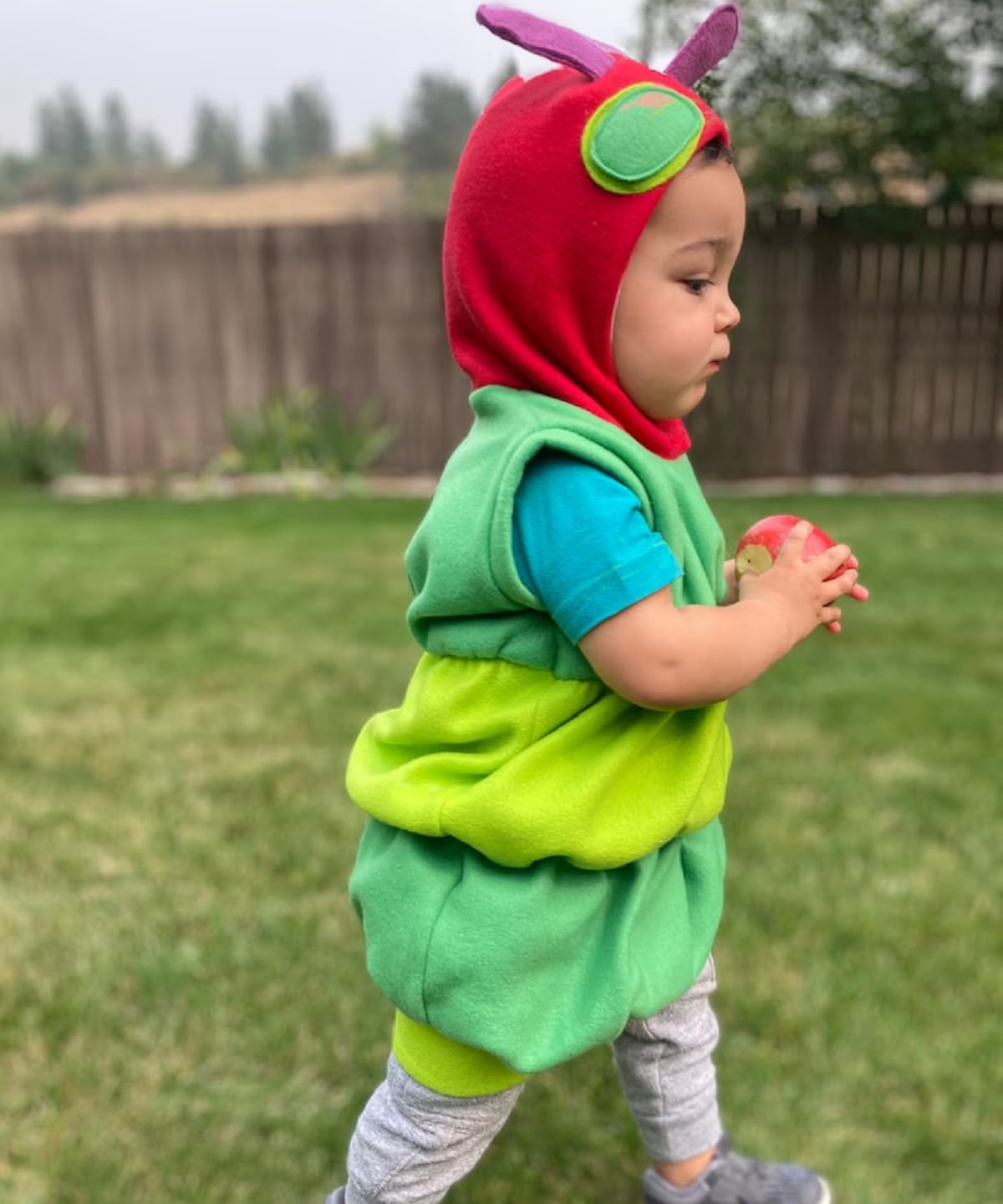 Dcohmch Baby Boy Girl Holloween Costume Cute Hungry Caterpillar Costume Infant Toddler Kids Cosplay Outfit (Green, 18-24 Months)