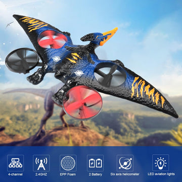 Jaming Pterodactyl Dinosaur Toys Drone For Kids And Adults Easy To Fly Dragon Remote Controlled Aircraft For Beginners Hobby Rc