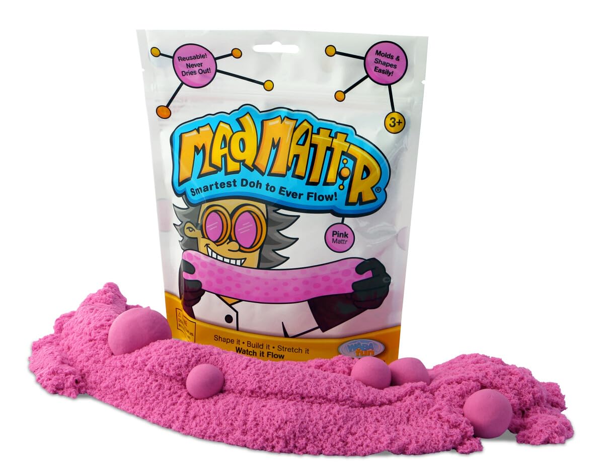 Mad Mattr Super-Soft Modelling Dough Compound That Never Dries Out, 10 Ounces, Pink