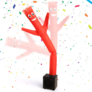 Mealivos Mini Wacky Waving Inflatable Tube Guy with Blower - Funny Mini Inflatable Tube Man Desktop Decor White Elephant Gift fo