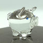 Sansukjai Pig Tiny Miniature Figurines Animals Hand Blown Glass Art Collectible Gift Decorate, V1 (Clear)