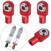 RC Short Rod Ends with Hollow Balls Aluminum Metal for Traxxas RC Cars, Replacement of 2742X (4-Pack) (Red)