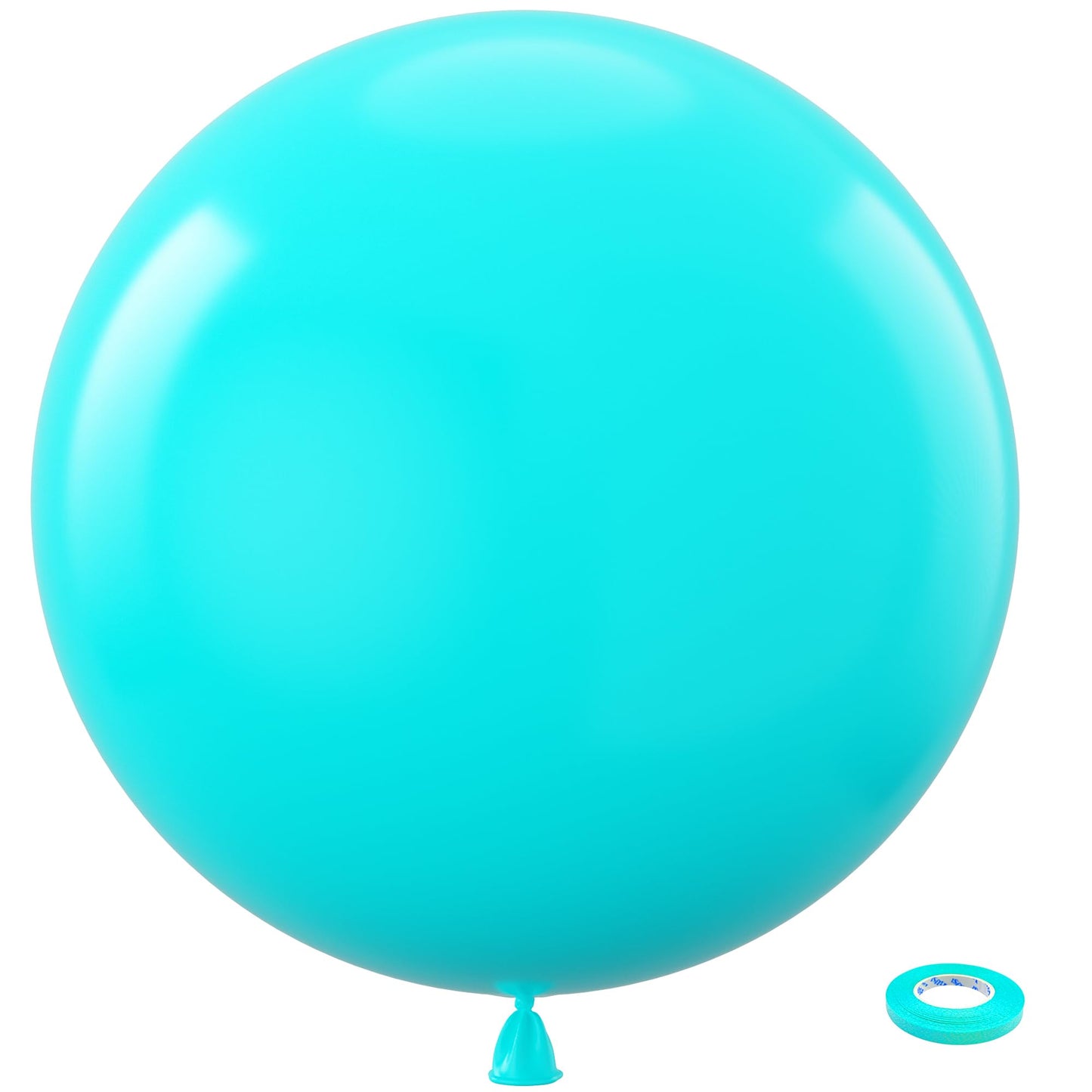 Bezente Teal Giant Balloons 36 Inch - 8 Pack Jumbo Teal Balloons Large Round Turquoise Latex Balloons For Wedding Baby Shower Bi