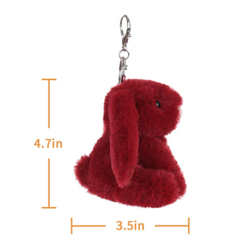 Apricot Lamb Cute Toys Plush Pumpkin Bunny Rabbit Stuffed Animal Soft Keychain For Kids Bag, Purse, Backpack, Handbag (Pumpkin Bunny，4.7 Inches)
