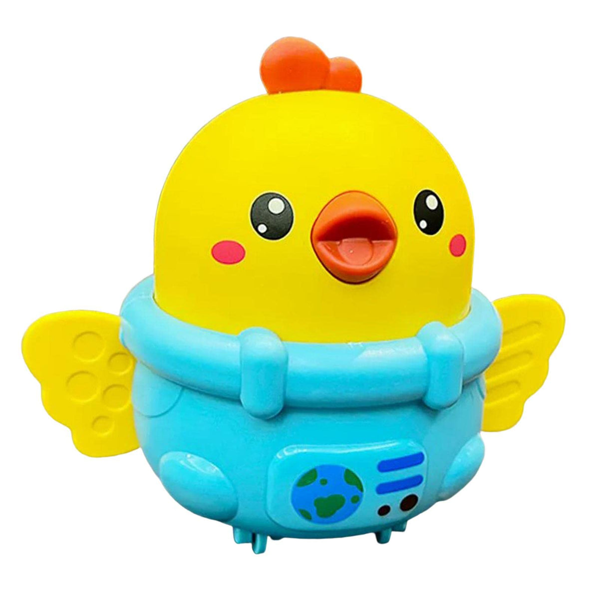 Ilsmysutra Cartoon Press Inertial Toys Space Chicken Educational Toys Pressing Animal Blue|Toys For Baby|Developmental Baby Toys
