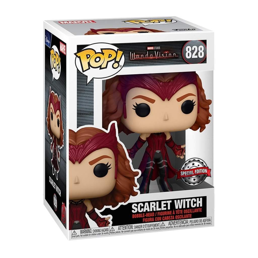 Marvel'S Wandavision Scarlet Witch Flying Funko Pop! Vinyl With A Funko Pop! Ecotek Box Protector