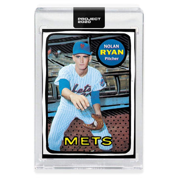 Topps Project 2020 Nolan Ryan Encased Baseball Card - 1969 Topps Baseball #533 By Artist Joshua Vides