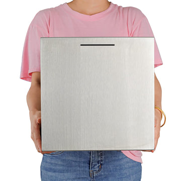 Adult Piggy Banks, The Largest Stainless Steel Piggy Bank, Can Only Save The Piggy Bank That Cannot Be Taken Out(12 Inch)