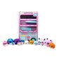 Squeezamals Plush Toy Vending Machine Set - 12 Mini Stuffed Animals, Aqua, Platinum Collection, Includes 3.5", 2.5", and 1" Plushies