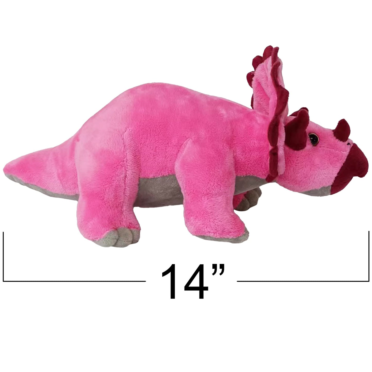 Artcreativity Cozy Plush Triceratops Dinosaur, Soft And Cuddly Stuffed Animal For Kids, Unique Dinosaur Room Decoration, Great Gift Idea For Boys And Girls