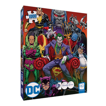 Dc Villains Forever Evil 1000 Piece Jigsaw Puzzle | Celebrating Wb 100 | Officially Licensed Dc Comics Universe Merchandise | Collectible Puzzle Featuring Joker, Harley Quinn, Lux Luthor, And Others