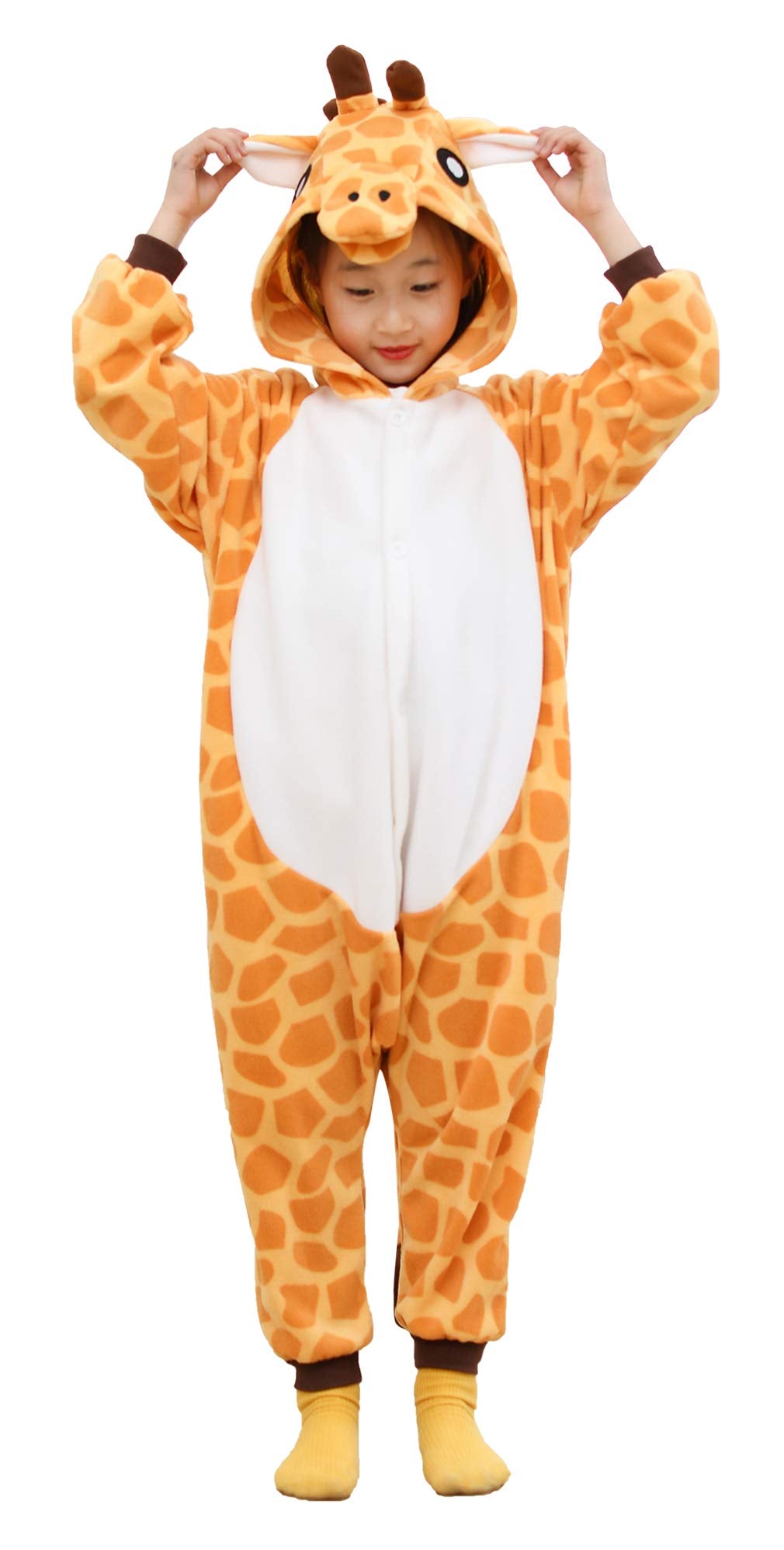 Kianmacar Kids Animal Onesie Pajamas Halloween Costume Cosplay Sleepwear (Age:Over 10 Years Old)