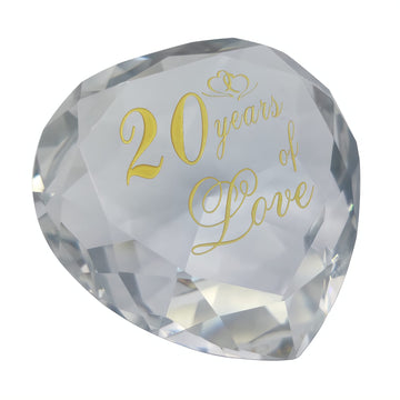 20Th Anniversary Crystal Gifts For Husband Wife Boyfriend Or Girlfriend, Cute 20 Year Wedding Anniversary Valentines Day Romantic Gifts For Her Him Funny 20Th Anniversary Marriage Presents For Couple