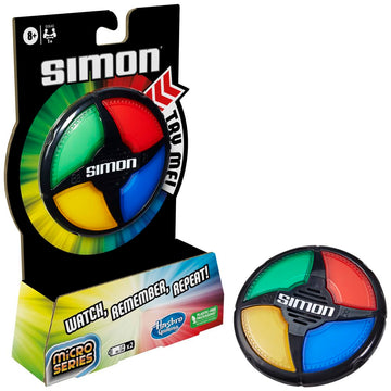 Hasbro Gaming Simon Micro Series Electronic Game For 1 Or More Players, Classic Simon Gameplay In A Compact Size, Fun Party Game For Kids Ages 8+