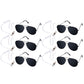 Sucrain 6 Pieces Playing Cosplay Toy Black Sunglasses With Earpiece Earplugs Ring Bearer For Halloween Costume