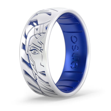 Enso Rings Etched Star Wars - Classic Silicone Ring - Comfortable and Flexible Design - Ahsoka Tano - Size 6