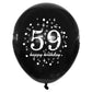 Shuntai 59Th Birthday Balloons Black And Gold 59Th Birthday Decorations For Men Women Latex Confetti Balloon Happy 59 Years Old