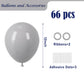 Voircoloria Gray Balloons, 66Pack 12Inch Grey Latex Party Balloons For Graduation, Wedding, Birthday, Gender Reveal, Baby Shower