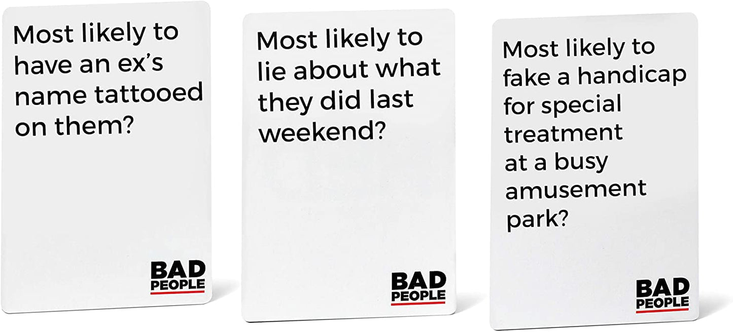 BAD PEOPLE Party Game White Expansion - 100 New Question Cards - Medium Cardstock for Fun Parties - Model DYE5000