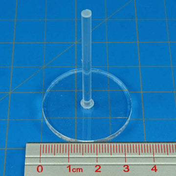 Litko Acrylic Flight Stands | Round | 3Mm Clear Circular Flight Base With Peg (30Mm)