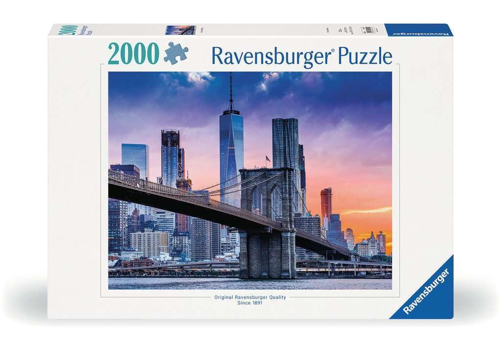 Ravensburger Skyline New York 2000 Piece Puzzle for mature-themeds - Precision Crafted Unique Piece Design | Great Group Activity or Solo Project | FSC Certified Material