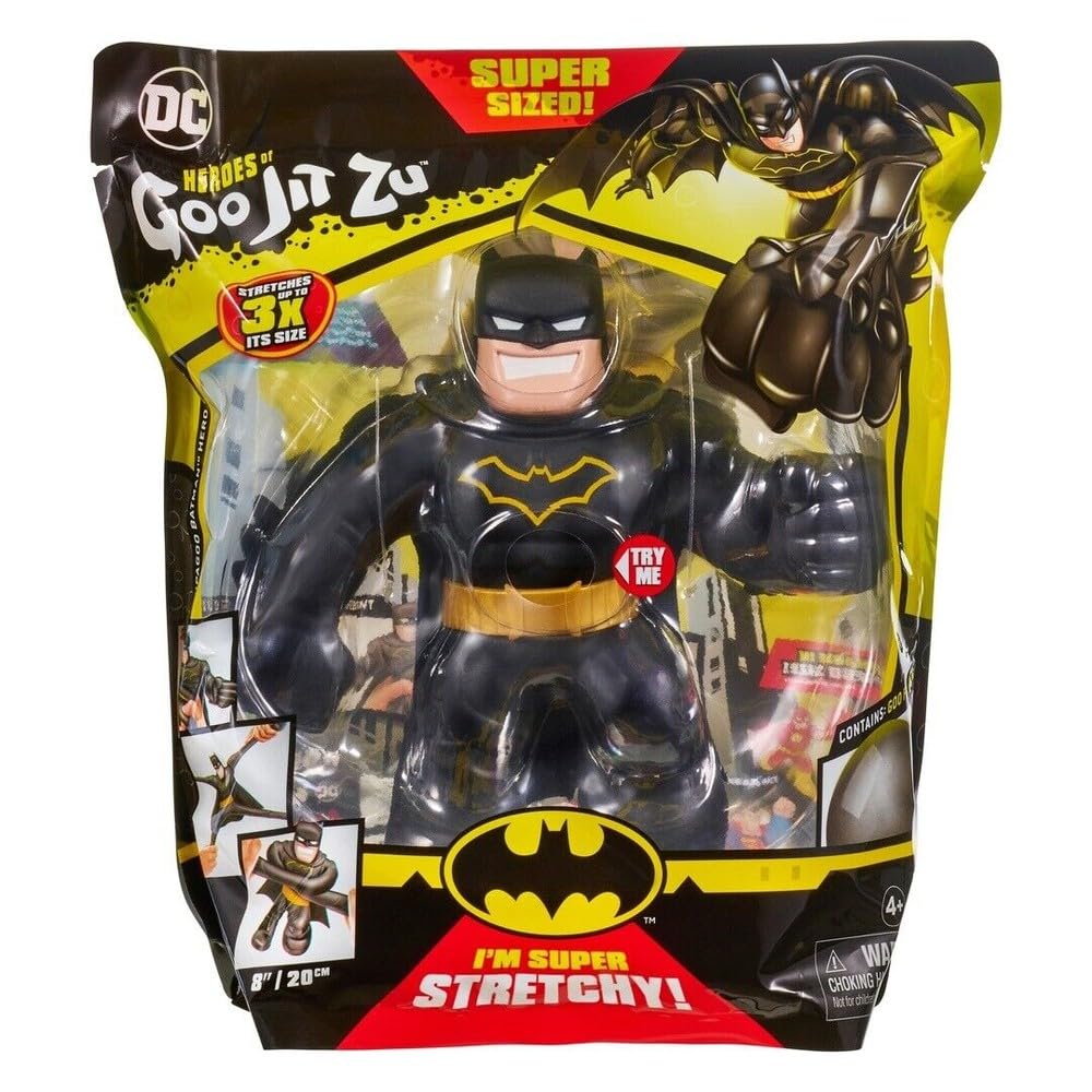 Heroes of Goo Jit Zu Supagoo Batman Jumbo Figure, 8" Multicolor, Model 41167, Durable ABS Material