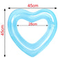 Kid Heart Pool Float for Kids Kid Pool Floats  Water Fun Beach Party Toys for Kids Birthday Scene Layout Props. (18 in  Transparent Blue)