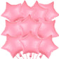 Kalor 18 Inch Pastel Pink Star Mylar Balloons, 10 Pcs Star Shape Foil Balloon Helium Balloons For Wedding, Baby Shower, Birthday Party Decorations